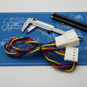 工厂定制 4 针公对母尼龙连接器线束 多色铜延长线 用于家电控制 - Product Image 6