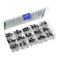 Kit de boîte à Transistor TO-92, 15 pièces, 600 pièces, 2N2222 A1015 C945 C1815 S8050 S8550 S9012 S9013 S9014 S9015 2N3904 2N3906 2N5401 2N5551