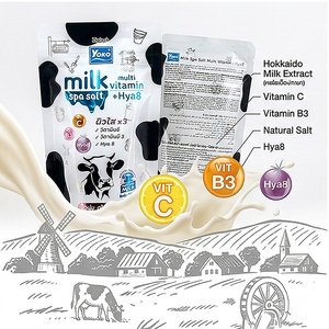 Y730 YOKO MILK SPA SALT MULTI VITAMIN+HYA8 350g. new formula Enrich Hokkaido Milk extract for skin brightness and liveliness - Product Image 2