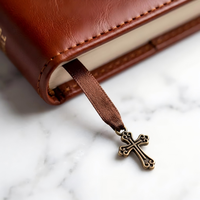 Carnet de prière chrétien A5 avec logo personnalisé en relief, couverture en cuir PU souple, journal biblique, cadeau religieux