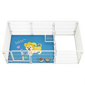 Cerca e Gaiola de Ferro para Cães de Porte Médio a Grande para Uso Interno em Casa, Portão para Animais de Estimação com Design Modular e Porta de Divisão - Product Image 1