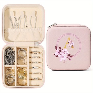 กล่องใส่เครื่องประดับขนาดเล็ก A-Z พกพาสะดวก พร้อมฝาใส สำหรับต่างหู แหวน สร้อยคอ - Product Image 1
