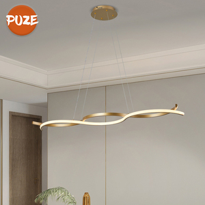 Décoratif pour la maison Salon Moderne Hôtel Suspension Suspension Nouveau Design Aluminium Luxe <span class=keywords><strong>Vague</strong></span> Led <span class=keywords><strong>Lustre</strong></span> - Product Image 3