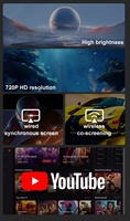 M60 Auto Focus Android LED HD Videos Teléfono móvil Cine en casa Al Aire Libre Portátil Mini proyector Teléfono celular Inalámbrico Misma pantalla