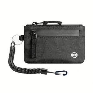 Porte-clés antivol en nylon résistant aux chocs, bloquant les RFID, multifonctionnel, portefeuille de voyage pour documents - Product Image 1