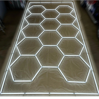 Lampes LED hexagonales en nid d'abeille pour garage et atelier, éclairage de plafond pour lavage de voitures en intérieur, indice de protection IP54, AC 85-265V, garantie de 2 ans