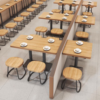 HUALIN Combinaison de sièges de style moderne pour restaurant, hôtel, café, restauration rapide, table à manger et chaises en bois massif avec carte de canapé