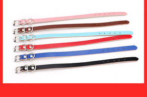 Venta al por mayor del fabricante multi-Colores gato mascota perro <span class=keywords><strong>collar</strong></span> de cuero - Product Image 5