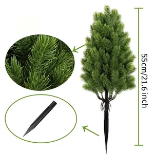 Albero di Natale Artificiale in Plastica per Esterni, 1 Pezzo, con Picchetto da Terra, Resistente ai Raggi UV, Senza Necessità di Elettricità, per Giardino, Prato, Cortile - Product Image 3
