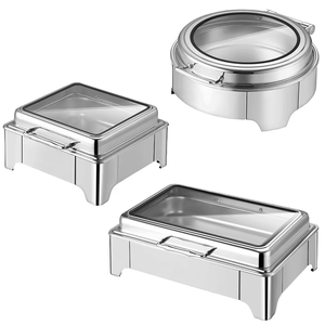 Chauffe-plats électrique de luxe en acier inoxydable pour buffet, équipement de restauration pour hôtels et restaurants - Product Image 1