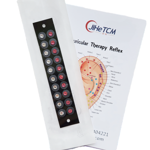 Personalizado 24 chapado en oro colorido Arco Iris cristal negro tira oreja semillas acupuntura pasta para oreja puntos auricular terapia - Product Image 1