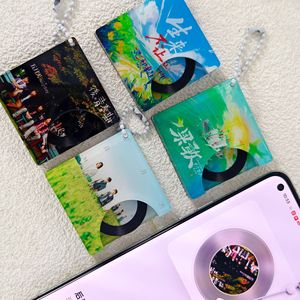 Tùy chỉnh người nổi tiếng buổi hòa nhạc Quà Tặng Mini Album Keyring 13.56MHz RFID âm nhạc đĩa mặt dây chuyền tự động chơi bài hát Acrylic trường hợp - Product Image 3
