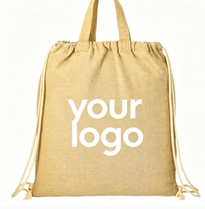 Sac à dos de sport en toile de coton personnalisé avec cordon de serrage et poignée pour la randonnée, vente en gros - Product Image 1