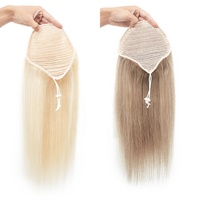 Extension de cheveux queue de cheval pour cheerleading avec cordon de serrage, base en maille, ajustement sûr et réglable, postiche lisse, vente en gros, directement de l'usine