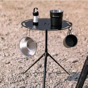 Outdoor Furniture Coffee Bistro Aluminium Alloy Table Round Dining Camping Table Hiking Picnic