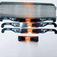 Lunettes d'éclipse solaire de sécurité certifiées CE AAS, écologiques, tactiques, en papier, pour l'extérieur, livraison rapide