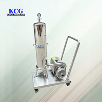 Nouvelle pompe centrifuge de purification d'eau potable et de vin en acier inoxydable 304/316 avec structure sur chariot 3T/H