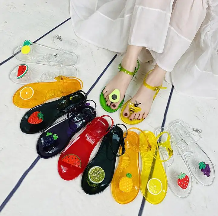 NEW Comfortable Summer Lady Plastic Fruit Sandals Wholesale Woman Jelly Shoes