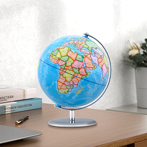 Globe terrestre de 9 pouces avec support, globes éducatifs éclairés avec carte imprimée en haute définition pour l'apprentissage en classe des enfants, lampe globe LED - Product Image 5