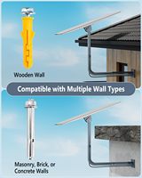 Support d'antenne métallique télescopique réglable Starlink Standard Gen3/4 4X avec base à verrouillage par broche pour montage mural/sur toit