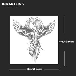 INKARTLINK - Pegatinas de Tatuajes Temporales para el Cuerpo, Diseño de Alas de Ángel, Resistentes al Agua, Ecológicas, Duran 15 Días, Paquete al por Mayor - Product Image 4