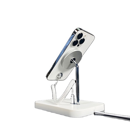 Wireless Charge Phone Stand New Design Cell Phone Shop Display Stand with Alarm Device Security Stand
