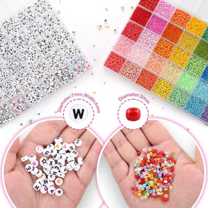 DIY Jewelry Set 12000 Seed <b>Beads</b> 40 Colors 3mm Round Acrylic <b>Plastic</b> Letter <b>Beads</b> For Friendship Bracelets Making - Product Image 3