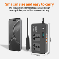 200W Auto Power Inverter Camping Dc to Ac Car Inverter 12v to 220v Car Charger Adapter Vehicle Inverters Converters for Car