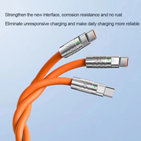 Vente chaude pas cher prix cordon de charge multiple universel 3 en 1 câble de charge multiple 120W 6A câble Usb de charge rapide pour téléphone