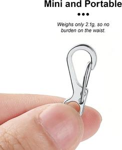 Mini Clipe <span class=keywords><strong>Carabiner</strong></span> SF, Pequenos Ganchos de Molas, Fecho de Suspensão, Chaveiro, Carabiners para Camping e Equipamentos Táticos ao Ar Livre - Product Image 4