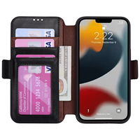 Étui portefeuille en cuir antichoc personnalisé pour iPhone 14 13 12 11 Pro Max avec support et emplacements pour cartes