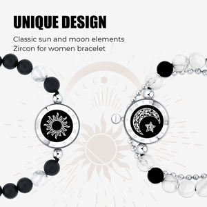 Pulseras Inteligentes <span class=keywords><strong>TOTWOO</strong></span>, Pulseras de Contacto a Larga Distancia con Cuentas para Parejas, Vibración e Iluminación, Brazalete <span class=keywords><strong>Inteligente</strong></span> - Product Image 3