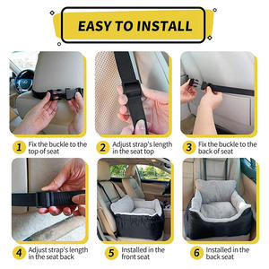 2024 Fabrik modernes neues Design Anti-Angst-Tiefschlaf umwelt freundliches Luxus wasch bares Hunde autobett mit 4-seitigem Kissen - Product Image 3