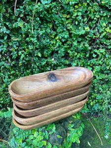 Grandes bols ovales modernes en bois faits à la main, qualité export, pour usage domestique, hôtelier et de restauration, marque RMW, fournisseur indien - Product Image 5