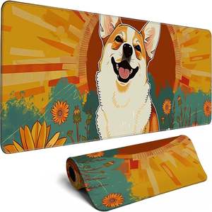 لوحة ماوس مزخرفة بأزهار كبيرة الحجم مخصصة، مقاومة للماء، مانعة للانزلاق، مع حواف معززة - Product Image 1