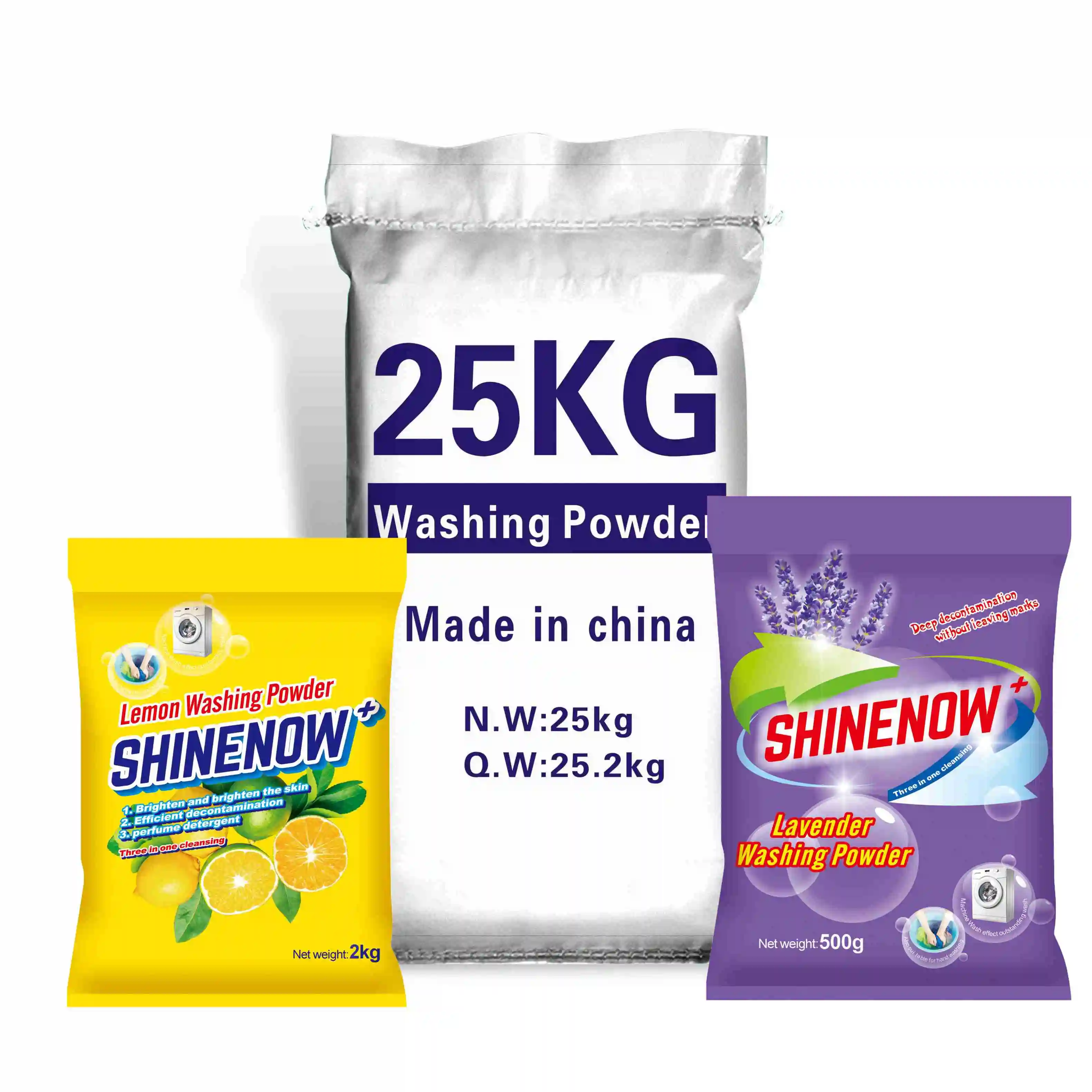 25 KG woven bag big size washing powder bulk packing powder Safe High Foam Aroma Floral Attack Ultra Power Laundry Detergent