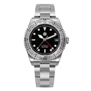 San Martin Men GMT Watch 38MM Luxury <b>Automatic</b> Mechanical <b>Wristwatch</b> Pilot Diving 200M Waterproof BGW-9 Luminous Sapphire NH34 - Product Image 1