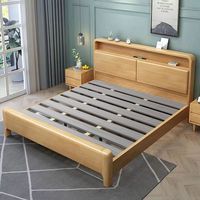 Neues Heim Möbel Bett amerikanischer Stil Massivholzbett Schlafzimmer Möbel Paneel Plattform Holzbett