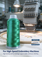 Benang Bordir Industri Polyester 100% 4000 Yard 5000Y 120D/2 40WT untuk Mesin