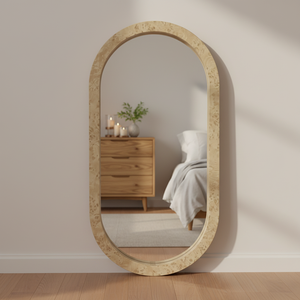 Moderno estilo <span class=keywords><strong>Art</strong></span> Deco MDF marco pared espejo Burr textura vidrio para baño vestidor Hotel Villa apartamento uso decorativo - Product Image 4