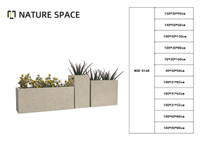 Vaso per Fiori Mini Quadrato con Rivestimento in Polvere Bianca, Fioriera per Esterni, Sala Attività, Negozio - Product Image 6
