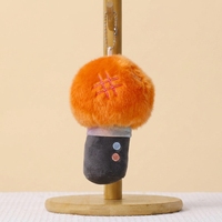 En gros, Porte-clés pendentif en peluche microphone dessin animé, Décoration de sac, Poupée en peluche douce personnalisée, Jouet animal en peluche pour cadeau
