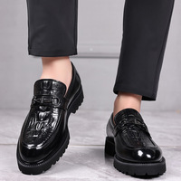Grands Mocassins en Cuir Véritable pour Homme, Style Affaires et Décontracté, Façon Alligator, Luxueux et Classique