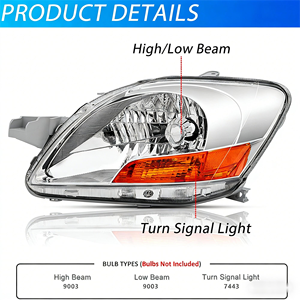 Conjunto de Faro Delantero Compatible con <span class=keywords><strong>Toyota</strong></span> VIOS/<span class=keywords><strong>YARIS</strong></span> 2007-2011, Suministro de Fábrica de Autopartes - Blanco - Product Image 2