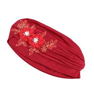 3D flor quimio turbante otoño capó <span class=keywords><strong>quimioterapia</strong></span> gorra ropa de dormir giro turbante accesorios <span class=keywords><strong>para</strong></span> el cabello <span class=keywords><strong>para</strong></span> mujeres - Product Image 5