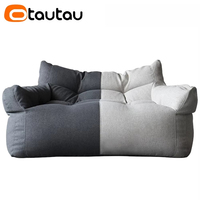 OTAUTAU Housse de pouf 2 places sans rembourrage, siège de sol, canapé, pouf, chaise longue, fauteuil inclinable, mobilier sans cadre SF007