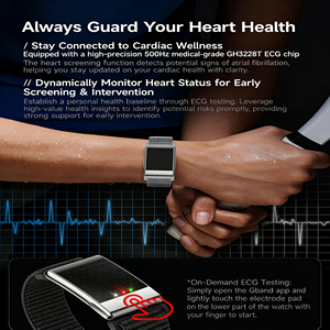 DENIXI E900 스크린리스 스마트 피트니스 밴드 ECG 심박수 HRV 혈중 산소 모니터링 남녀 건강 및 수면 추적 - Product Image 3