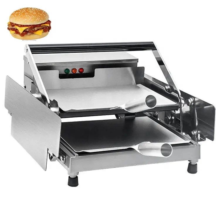 Commerciële Elektrische Roestvrijstalen Dubbele Hamburger Broodrooster Bakapparatuur Hamburger Machine Sandwich Broodmaker