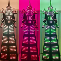 Costume de robot à écran LED chaud robe lumineuse vêtements lumineux à LED échasses costume de danse marcheur pour la performance sur scène de boîte de nuit