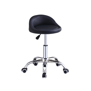 Bar <b>Stool</b> Height <b>Adjustable</b> Swivel Chair Chrome Frame Modern Minimalist Design Commercial Use - Product Image 2